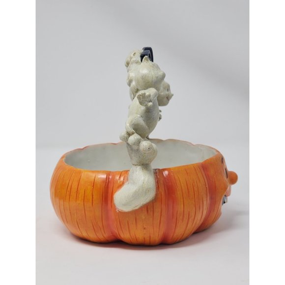 2006‎ Halloween Jack-O-Lantern Basket Hands Holding Ghosts Handle - Picture 2 of 8